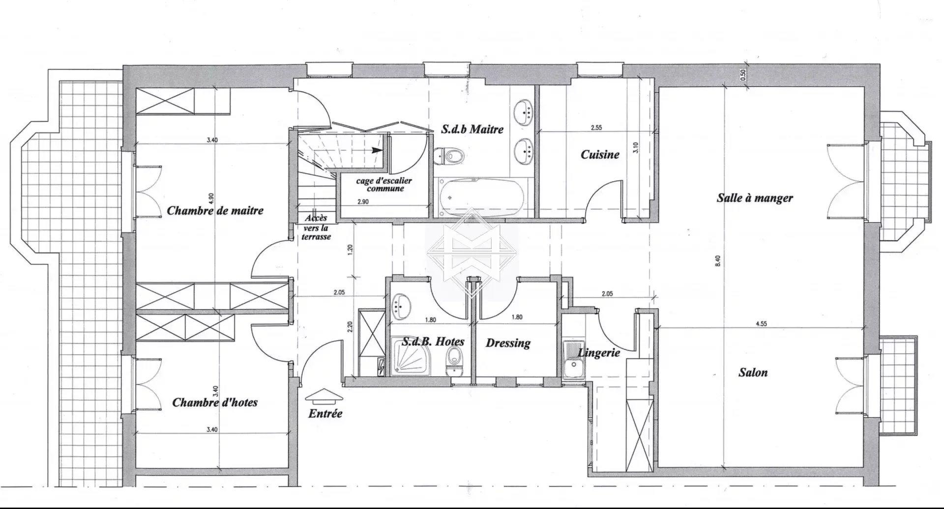 Sale Apartment MonteCarlo 2 Bedrooms Sea view Near Casino . Ref